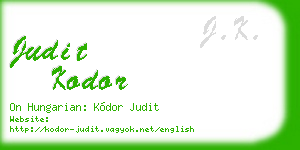 judit kodor business card